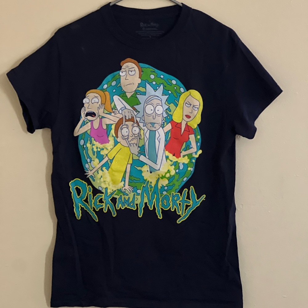 Rick and Morty Navy Blue top